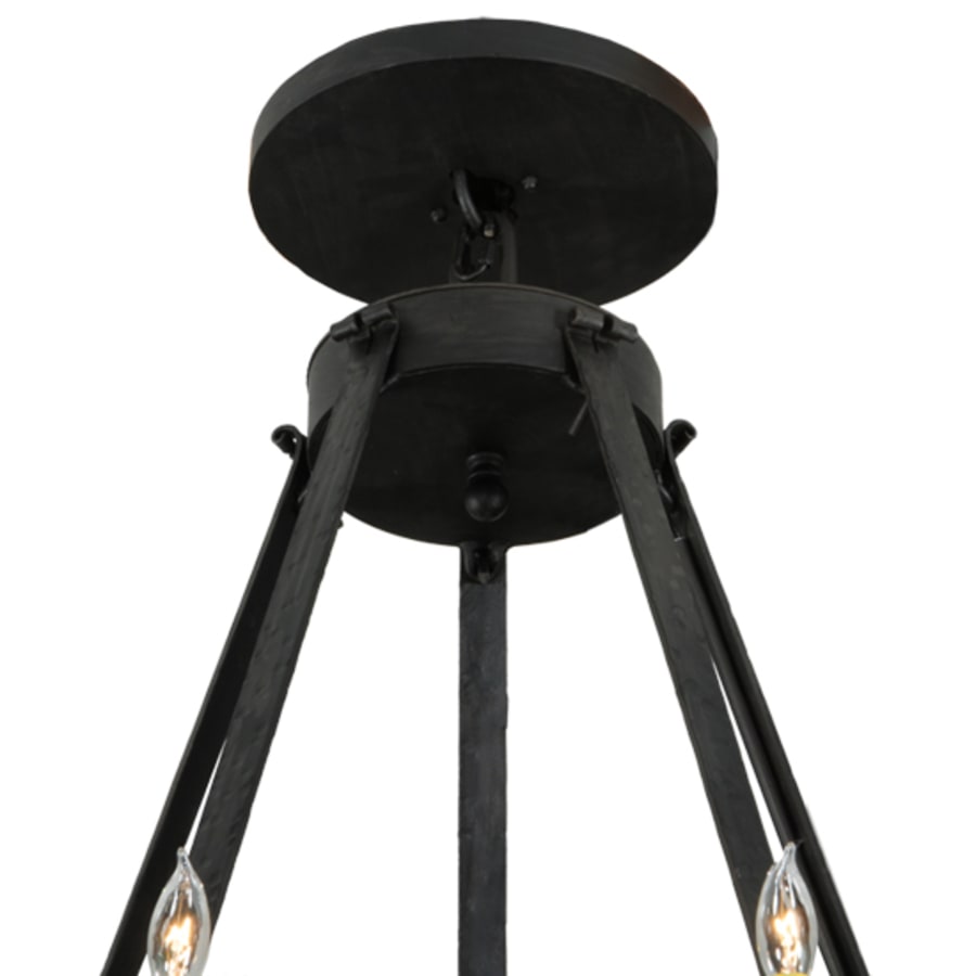 Meyda Tiffany Costello 20 Light 48" Wide Taper Candle Style Chandelier - Wrought Iron Finish