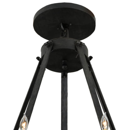 Meyda Tiffany Costello 20 Light 48" Wide Taper Candle Style Chandelier - Wrought Iron Finish