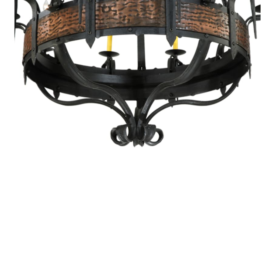 Meyda Tiffany Costello 20 Light 48" Wide Taper Candle Style Chandelier - Wrought Iron Finish
