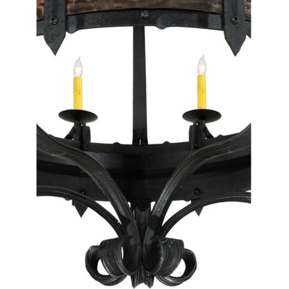 Meyda Tiffany Costello 20 Light 48" Wide Taper Candle Style Chandelier - Wrought Iron Finish