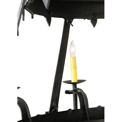 Meyda Tiffany Costello 20 Light 48" Wide Taper Candle Style Chandelier - Wrought Iron Finish