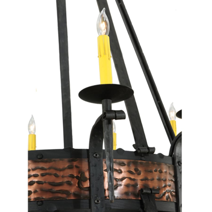 Meyda Tiffany Costello 20 Light 48" Wide Taper Candle Style Chandelier - Wrought Iron Finish