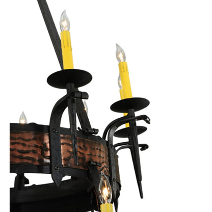 Meyda Tiffany Costello 20 Light 48" Wide Taper Candle Style Chandelier - Wrought Iron Finish