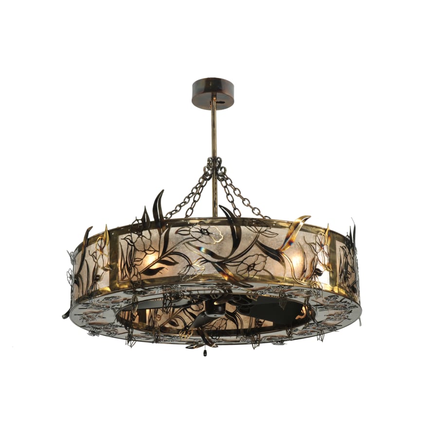 Meyda Tiffany 45" W Lady Slipper Chandel-Air Pendant / Fan Combo