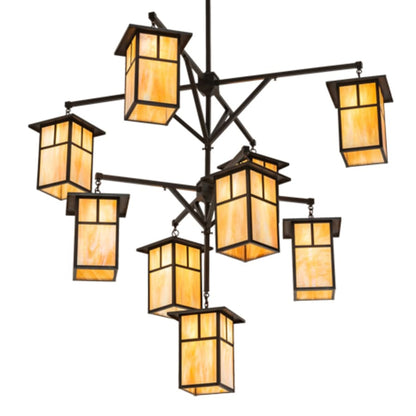 Meyda Tiffany Hyde Park T Mission 9 Light 64" Wide Chandelier
