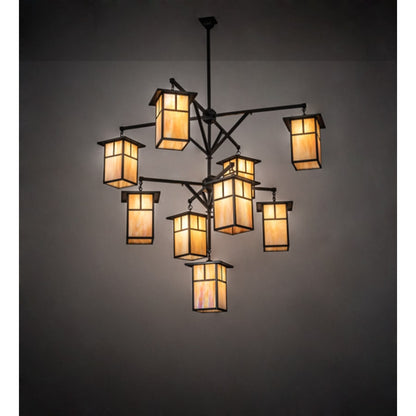Meyda Tiffany Hyde Park T Mission 9 Light 64" Wide Chandelier
