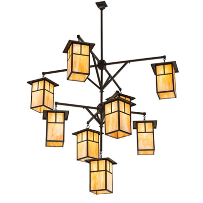 Meyda Tiffany Hyde Park T Mission 9 Light 64" Wide Chandelier