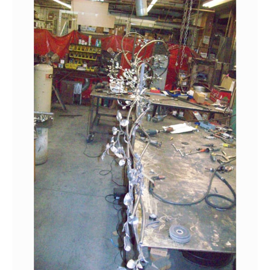 Meyda Tiffany Vinca Vine 30 Light 54" Wide Wrought Iron Waterfall Chandelier
