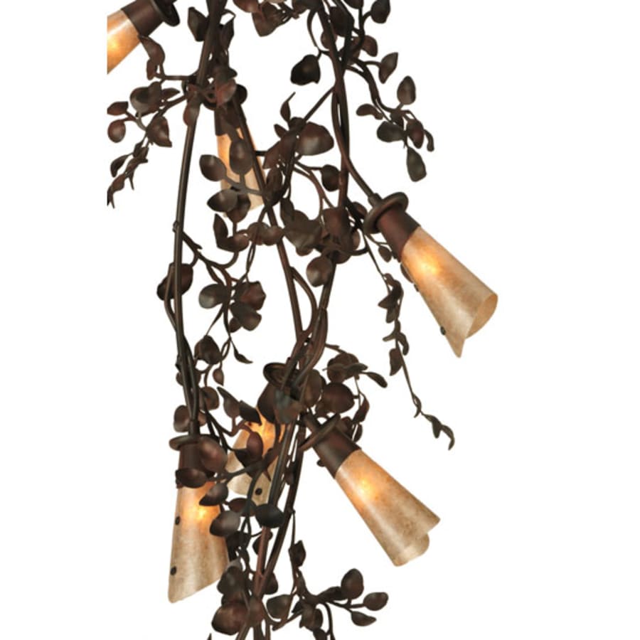 Meyda Tiffany Vinca Vine 30 Light 54" Wide Wrought Iron Waterfall Chandelier