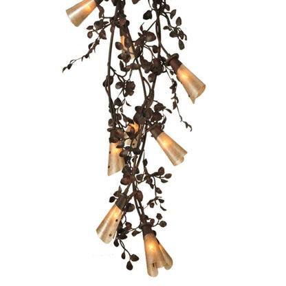 Meyda Tiffany Vinca Vine 30 Light 54" Wide Wrought Iron Waterfall Chandelier
