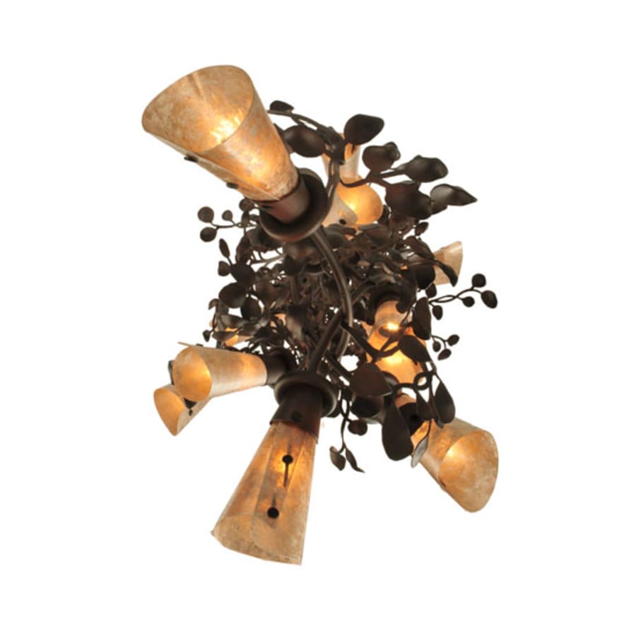 Meyda Tiffany Vinca Vine 30 Light 54" Wide Wrought Iron Waterfall Chandelier