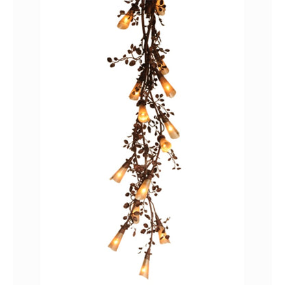 Meyda Tiffany Vinca Vine 30 Light 54" Wide Wrought Iron Waterfall Chandelier