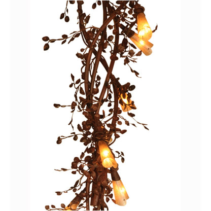Meyda Tiffany Vinca Vine 30 Light 54" Wide Wrought Iron Waterfall Chandelier