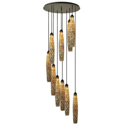 Meyda Tiffany Checkers 10 Light 48" Wide Multi Light Pendant
