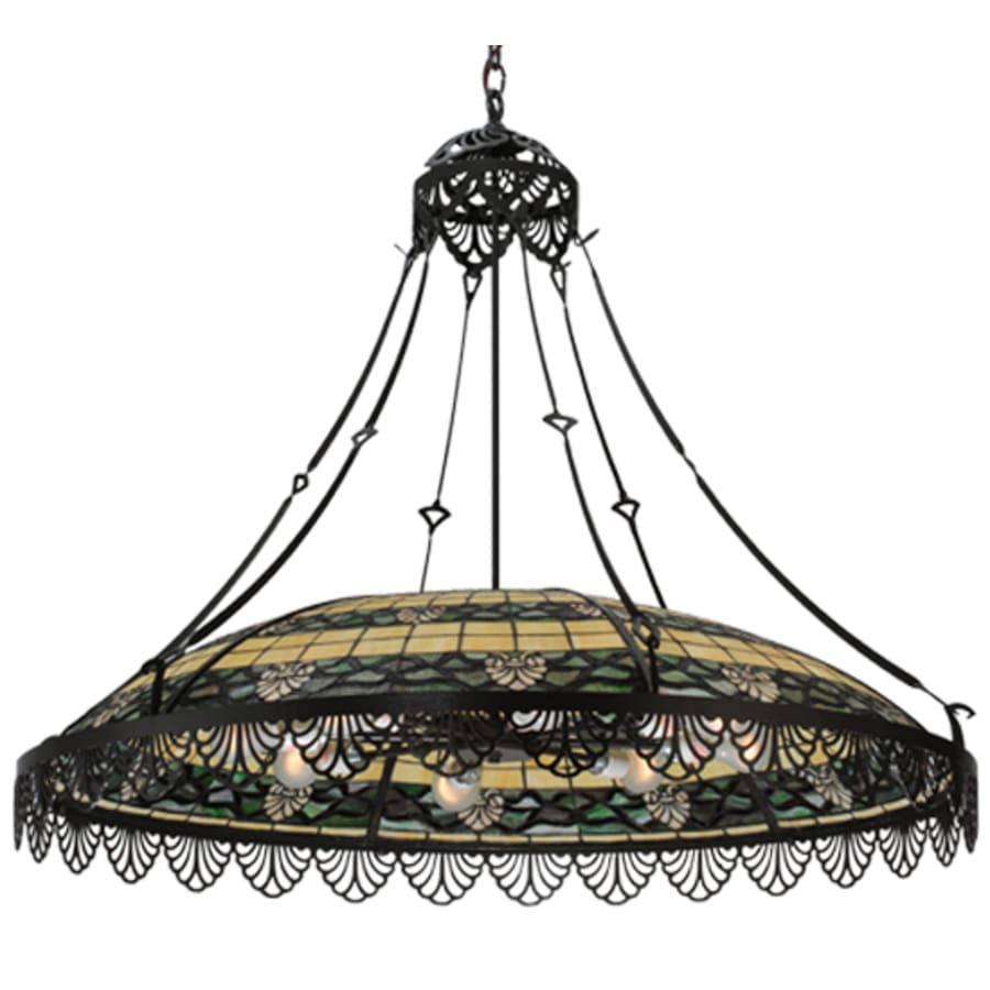 Meyda Tiffany Shell and Ribbon 8 Light 43" Wide Pendant