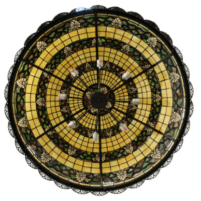 Meyda Tiffany Shell and Ribbon 8 Light 43" Wide Pendant