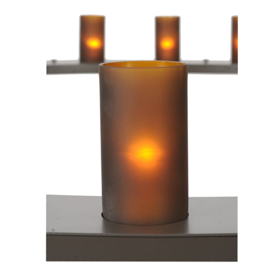Meyda Tiffany Loxley 36 Light 72" Wide Pillar Candle Style Chandelier with Amber Glass Shades - Timeless Bronze Finish