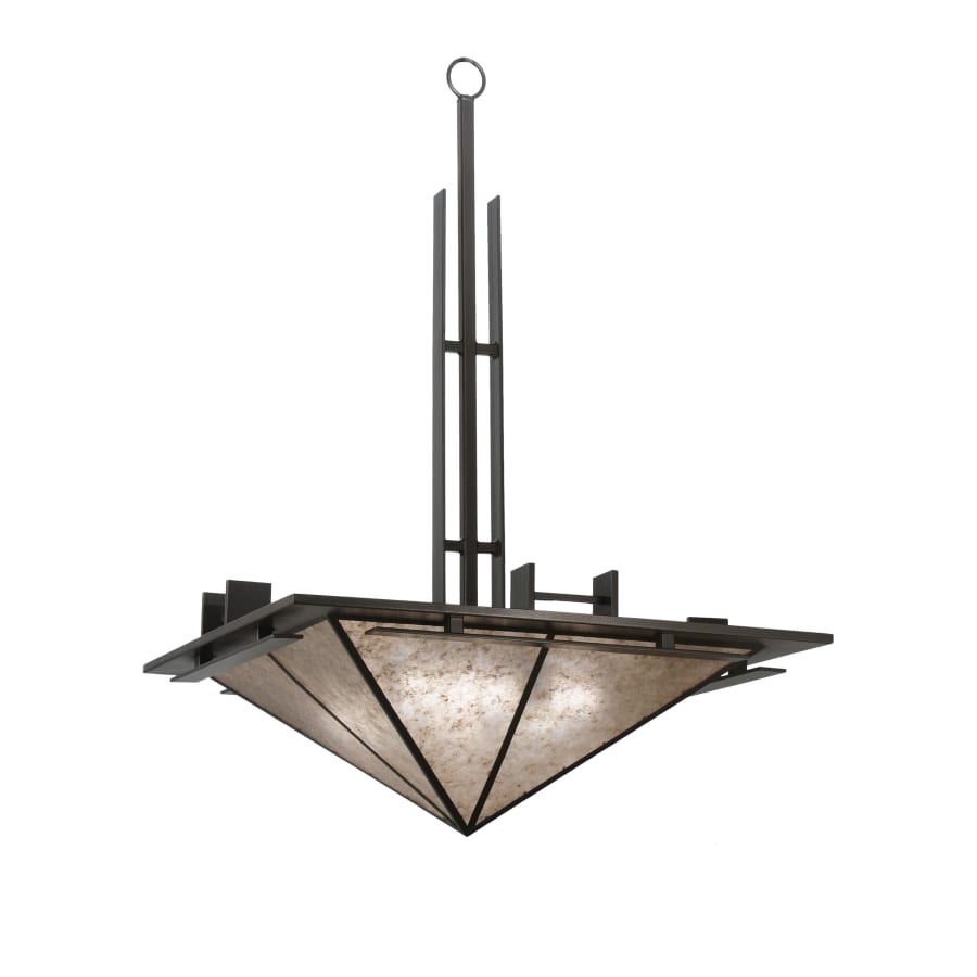 Meyda Tiffany 36" Square Lineage Silver Mica Inverted Pendant