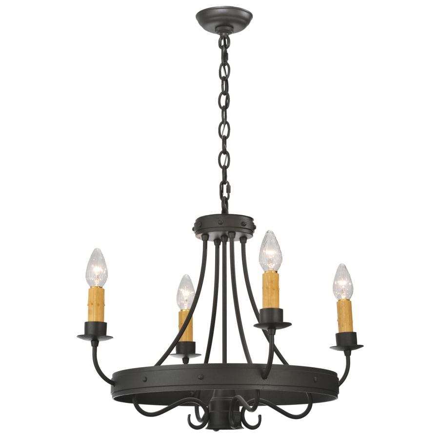 Meyda Tiffany 25" W Franciscan 4 Arm Chandelier