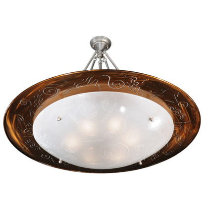 Meyda Tiffany Metro Fusion 6 Light 42" Wide Semi-Flush Bowl Ceiling Fixture