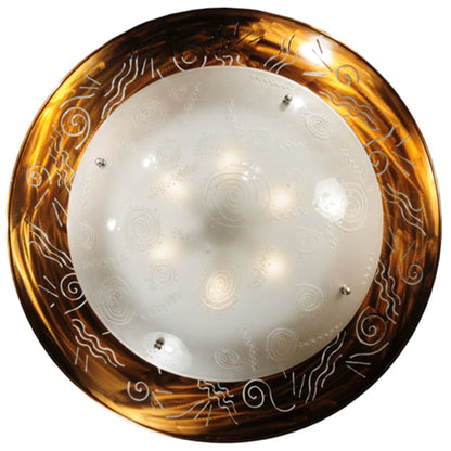 Meyda Tiffany Metro Fusion 6 Light 42" Wide Semi-Flush Bowl Ceiling Fixture