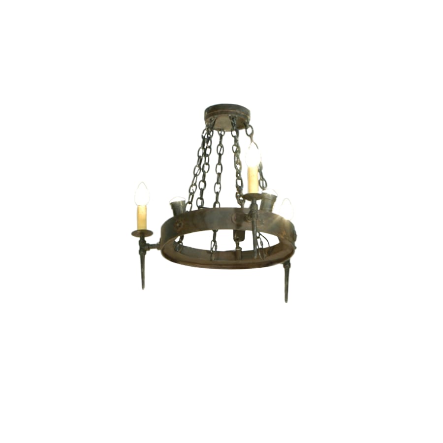 Meyda Tiffany 27" W Warwick 6 Light with Uplight Chandelier