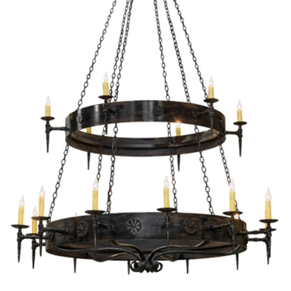 Meyda Tiffany Warwick 18 Light 72" Wide Taper Candle Style Chandelier
