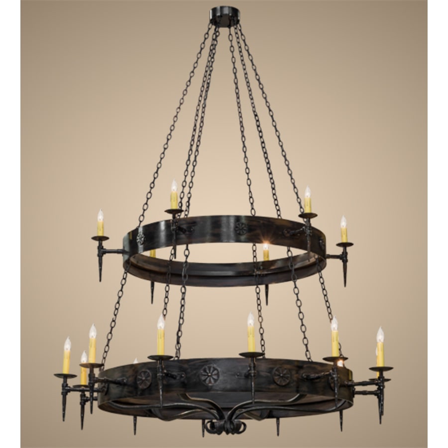 Meyda Tiffany Warwick 18 Light 72" Wide Taper Candle Style Chandelier