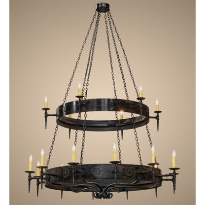 Meyda Tiffany Warwick 18 Light 72" Wide Taper Candle Style Chandelier