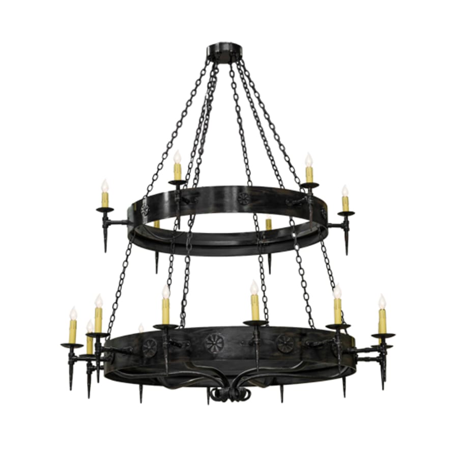 Meyda Tiffany Warwick 18 Light 72" Wide Taper Candle Style Chandelier