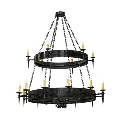 Meyda Tiffany Warwick 18 Light 72" Wide Taper Candle Style Chandelier