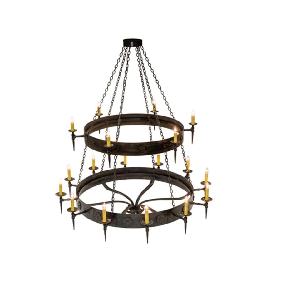 Meyda Tiffany Warwick 18 Light 72" Wide Taper Candle Style Chandelier