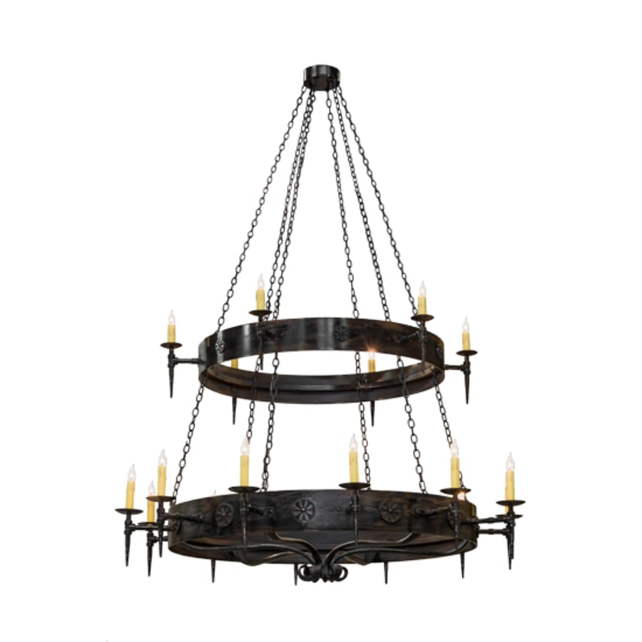 Meyda Tiffany Warwick 18 Light 72" Wide Taper Candle Style Chandelier