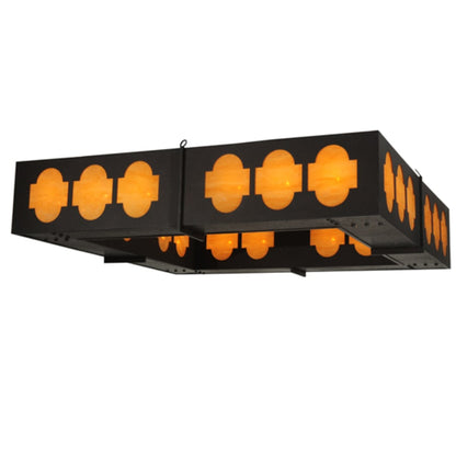 Meyda Tiffany Diablos 24 Light 85" Wide Semi-Flush Square Ceiling Fixture