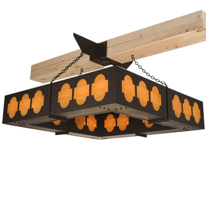 Meyda Tiffany Diablos 24 Light 85" Wide Semi-Flush Square Ceiling Fixture