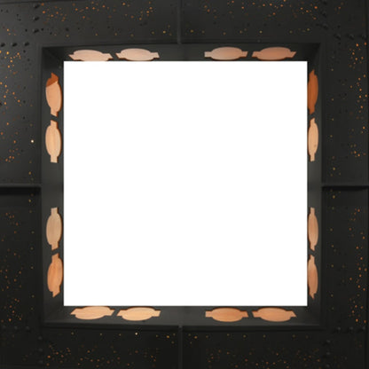 Meyda Tiffany Diablos 24 Light 85" Wide Semi-Flush Square Ceiling Fixture