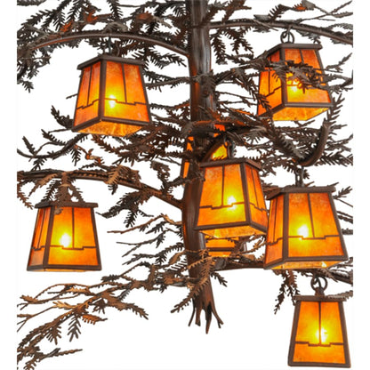 Meyda Tiffany Pine Branch Valley View 12 Light 48" Wide Chandelier - Cafe-Noir Finish