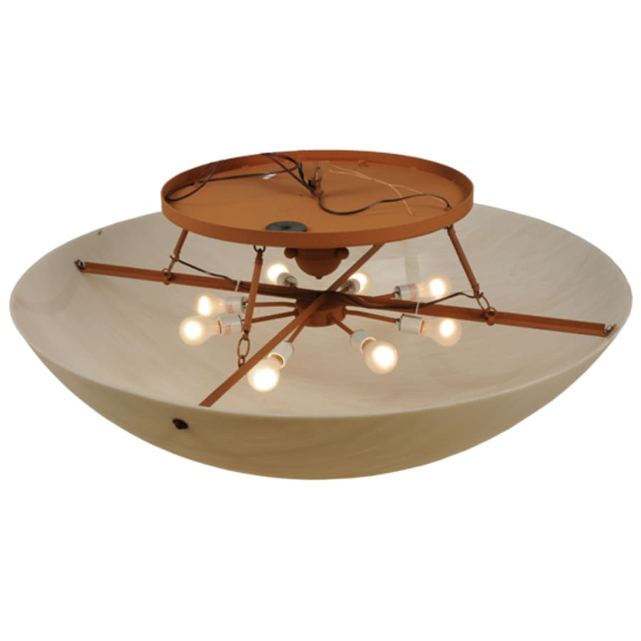Meyda Tiffany Artesia 8 Light 48" Wide Semi-Flush Bowl Ceiling Fixture - Earth Finish