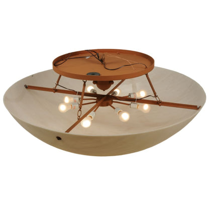 Meyda Tiffany Artesia 8 Light 48" Wide Semi-Flush Bowl Ceiling Fixture - Earth Finish