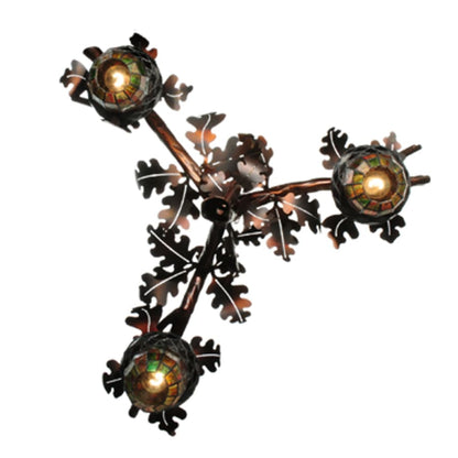 Meyda Tiffany Acorn Branch 3 Light 40" Wide Chandelier