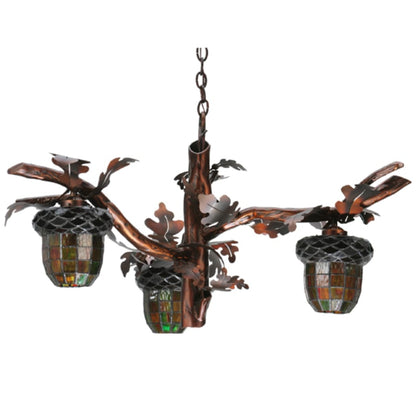 Meyda Tiffany Acorn Branch 3 Light 40" Wide Chandelier