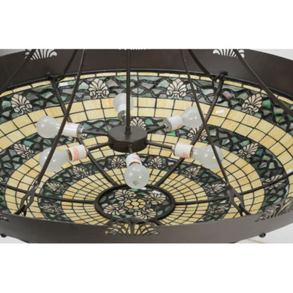 Meyda Tiffany Shell and Ribbon 8 Light 48" Wide Pendant