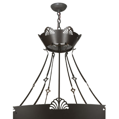 Meyda Tiffany Shell and Ribbon 8 Light 48" Wide Pendant