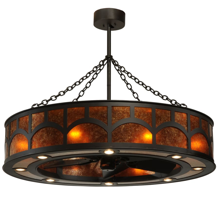 Meyda Tiffany 44.5" W Mission Hill Top Chandel-Air Pendant / Fan Combo