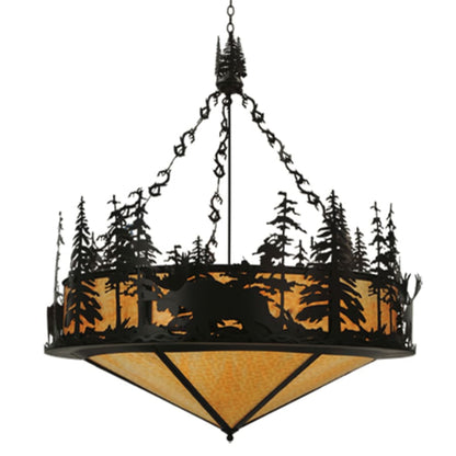 Meyda Tiffany Moose at Dusk 6 Light 56" Wide Pendant