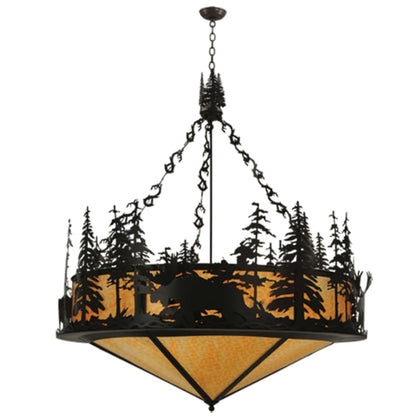 Meyda Tiffany Moose at Dusk 6 Light 56" Wide Pendant