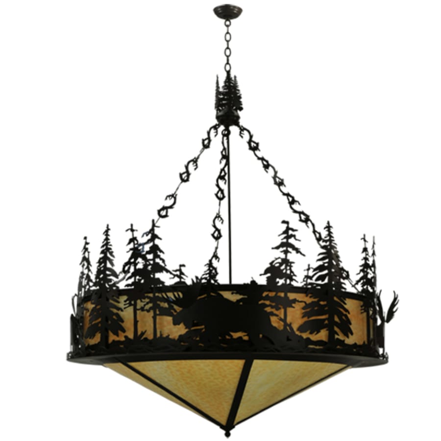 Meyda Tiffany Moose at Dusk 6 Light 56" Wide Pendant