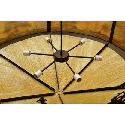 Meyda Tiffany Moose at Dusk 6 Light 56" Wide Pendant