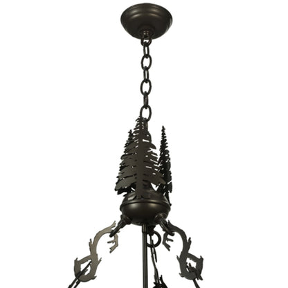 Meyda Tiffany Moose at Dusk 6 Light 56" Wide Pendant