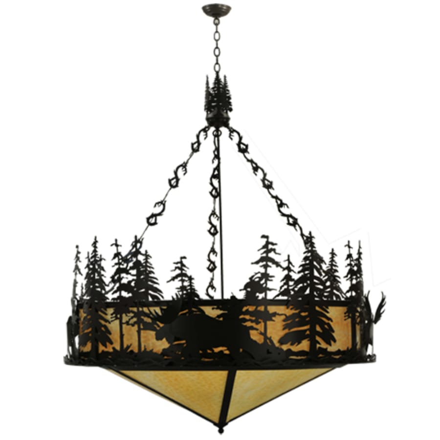 Meyda Tiffany Moose at Dusk 6 Light 56" Wide Pendant